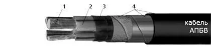 Кабель АПБВ 3х6+1х4